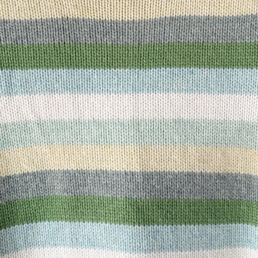 GAP 2003 Y2K Striped Turtleneck Sweater Green Multicolor Stripe Wool Blend XL - Picture 10 of 13